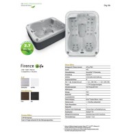 Wellis CITYLINE Whirlpool Firenze Life Deluxe 3 Personen 213 x 160 x 75 37 Düsen