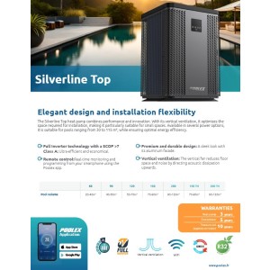 Poolex Silverline Top 15kW VERTICAL Poolheizung Wärmepumpe 400V