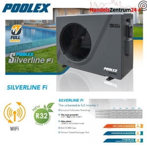 Poolex Silverline W&auml;rmepumpe FI WIFI Schwimmbeckenheizung 7kW Poolheizung