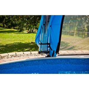 Poolhaus Pool&uuml;berdachung Pool DOME Poolhouse rund 4,90 x 2,60 Poolpavillon Azuro